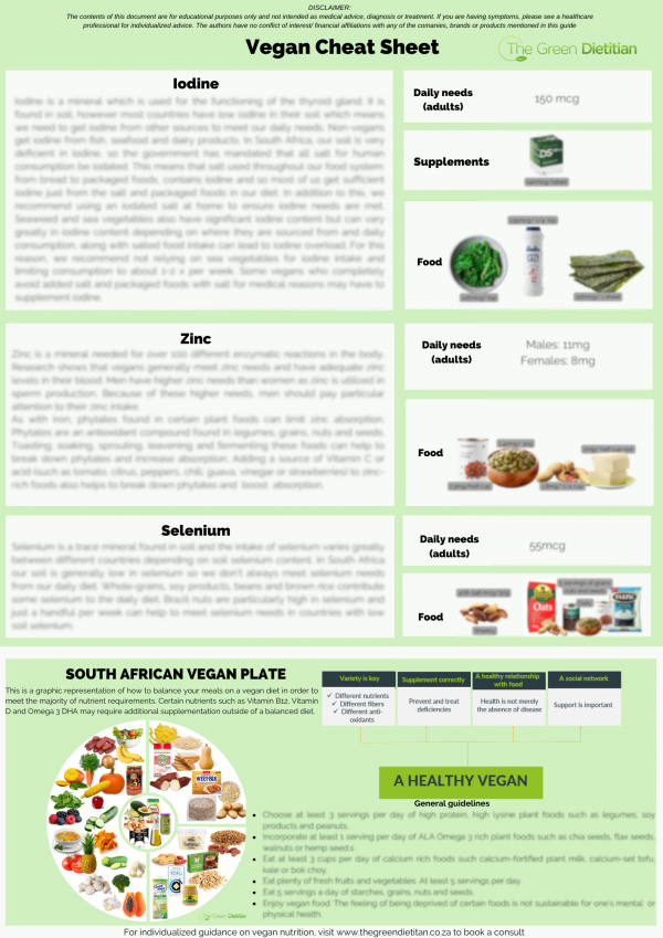 Vegan Nutrition Cheat Sheet - Image 2