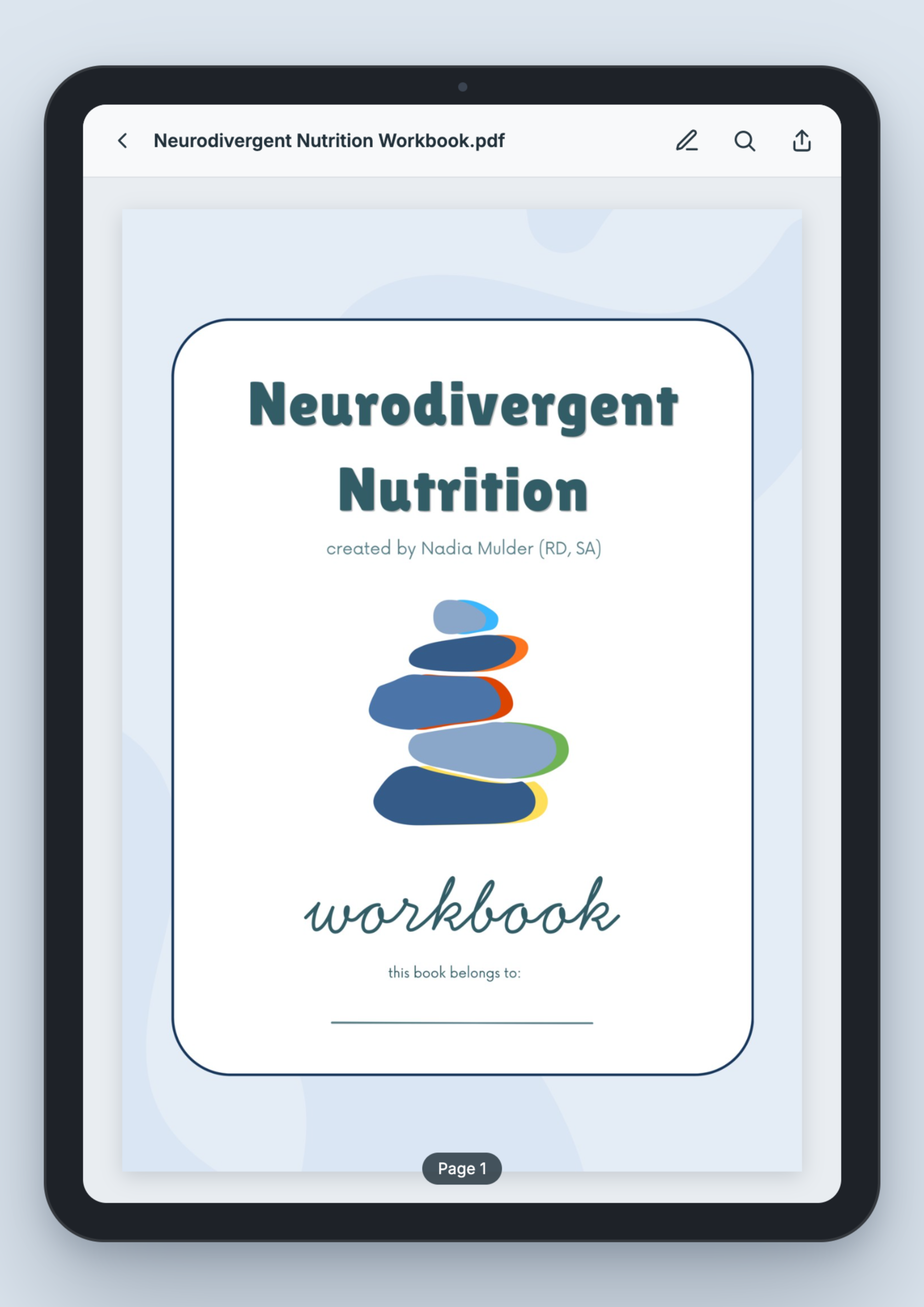 Neurodivergent nutrition workbook (soft copy)